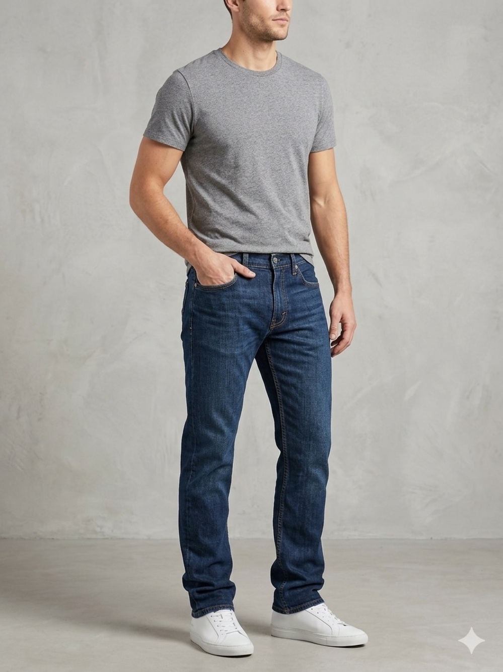 Levi's 514 Straight Fit Jeans Men's 34x36 Dark Wash Blue Denim Classic